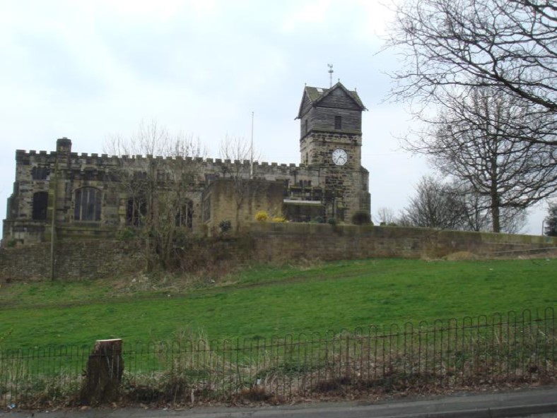 Ill. 5.4.12: St Leonard’s church from the north, with the site of the Church House on the extreme right